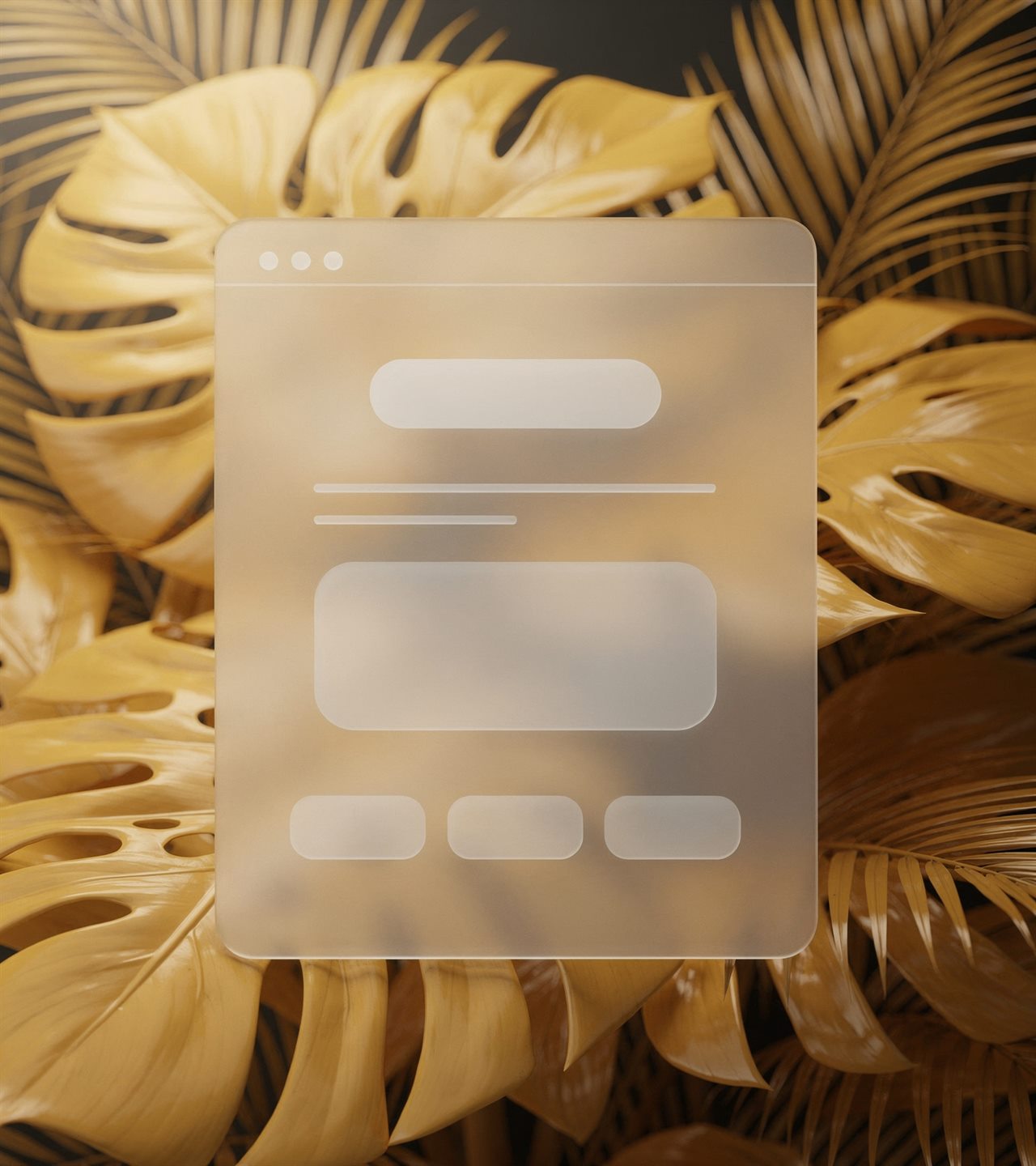Fenêtre de site en verre sur un feuillage jaune, illustration de la création de site internet à Lyon par Mathieu Pagnier